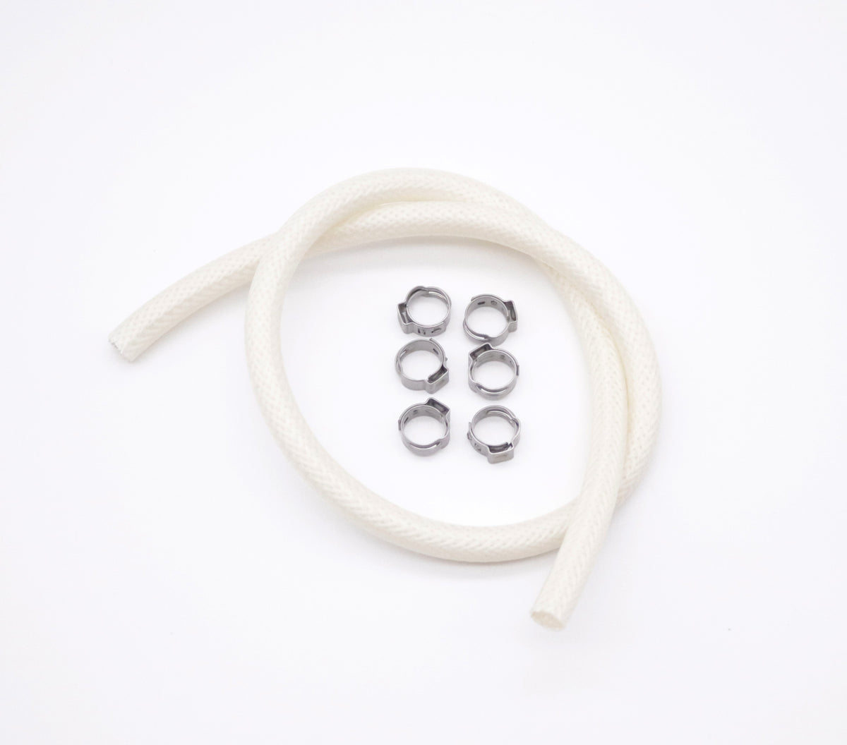 Gewebe Innen 4,1 x 2 mm /8,1 mm Außen + Schellen Gewebeschlauch 38 Bar