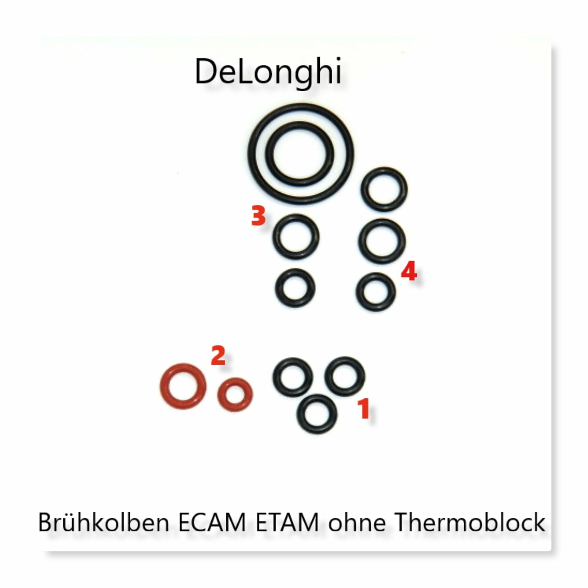 Delonghi ECAM ETAM AEG O-Ring SET Dichtungssatz klein für Brühkolben ohne Thermoblock