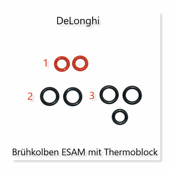 Delonghi ESAM AEG O-Ring Set Dichtungssatz klein für Brühkolben mit Thermoblock