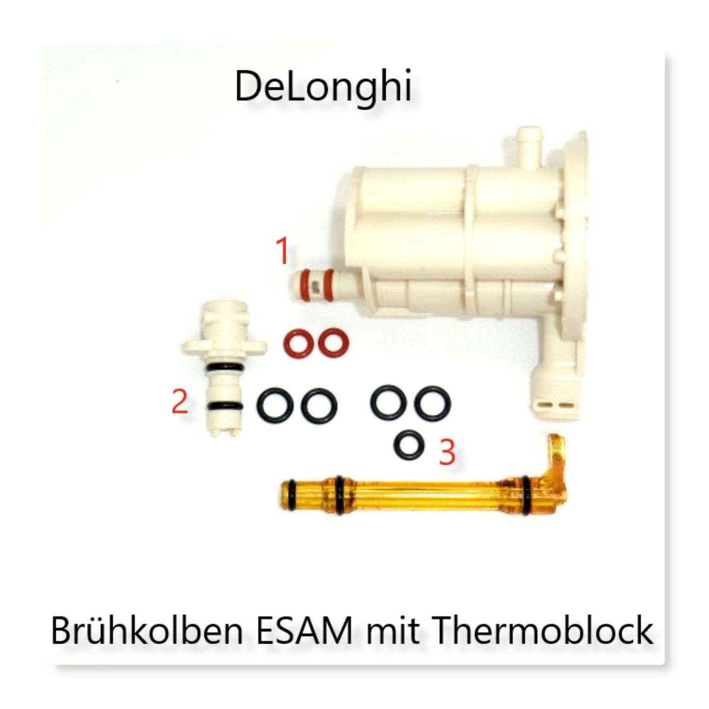 Delonghi ESAM AEG O-Ring SET Dichtungssatz klein für Brühkolben mit Thermoblock ∅5 Anschluss