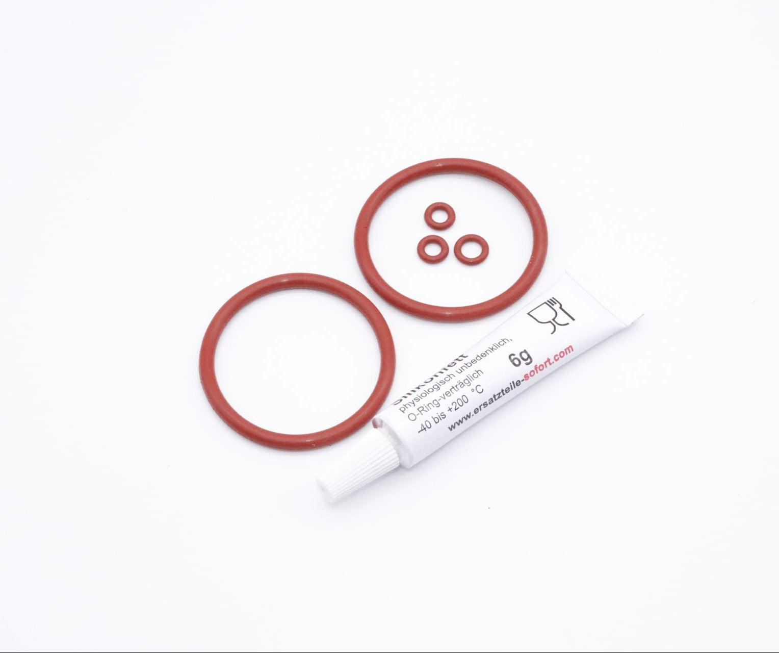 WMF O-Ring Dichtung Dichtungssatz Set Klein 6g Fett  für Brühgruppe Brüher WMF Ecco,1000,1000P Scherer Siena 1 und 2 Opal