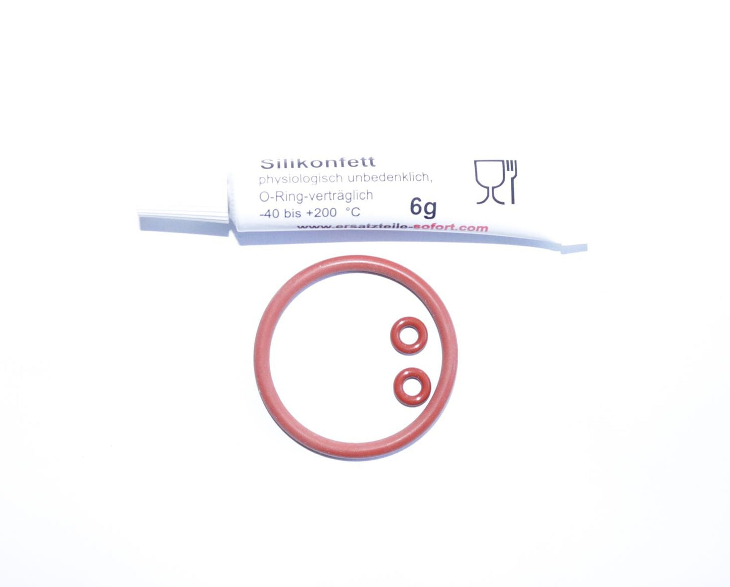 Dichtungssatz +Fett 6g Tube für Kapselmaschine  Nespresso Delonghi Krups Pixie Inissia Essenza
