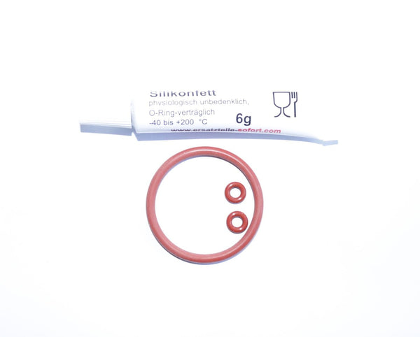 Dichtungssatz +Fett 6g Tube für Kapselmaschine  Nespresso Delonghi Krups Pixie Inissia Essenza