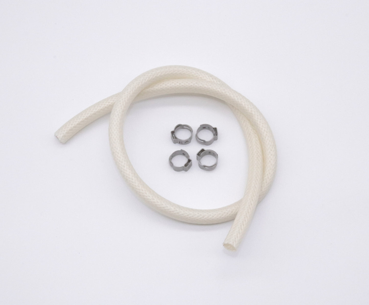 Gewebe Innen 4,1 x 2 mm /8,1 mm Außen + Schellen Gewebeschlauch 38 Bar