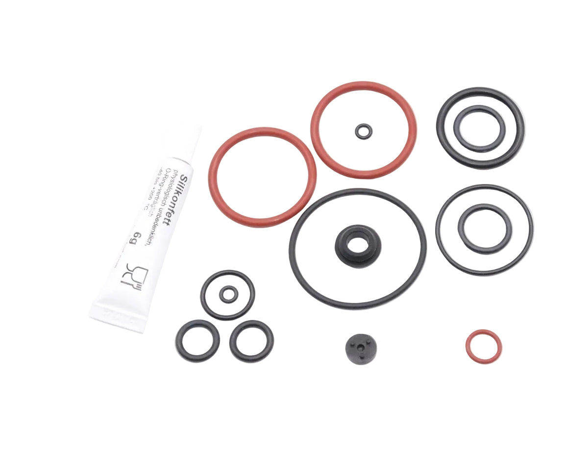 Krups EA 68 69 80 81 82 90 Rowenta ES 68 EA69 AE90 Dichtungsatzt O-Ring Rot Fett 6g  Thermoblock Druckzylinder Drainageventil +Formdichtung für Stößel und Cremaventil+ O-Ring Dampfdüse