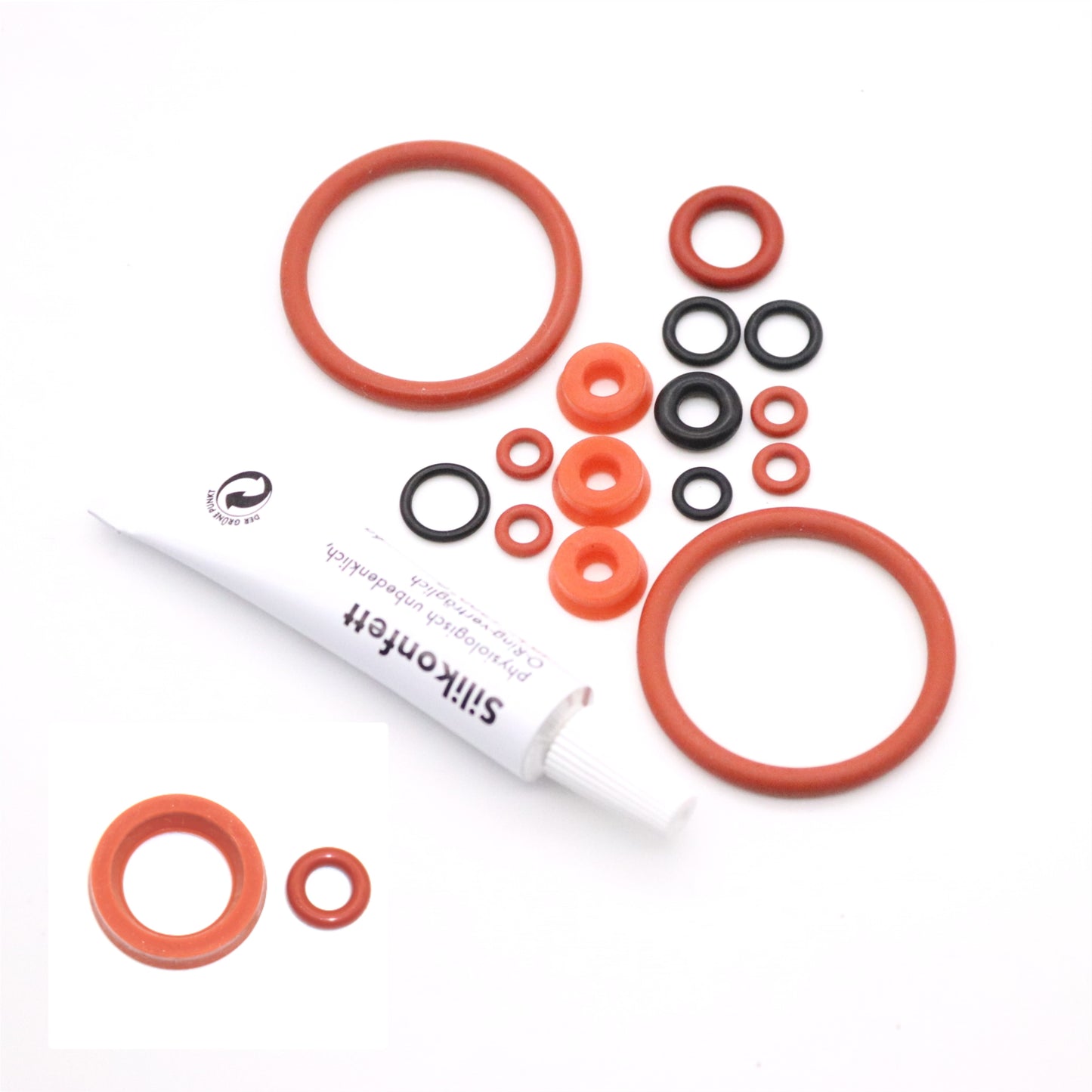 Jura ENA 4 ENA8 Kolben Drainageventil Set / Wassertank Set/Vakuum-Andockstutze/ Fett 6g Tube
