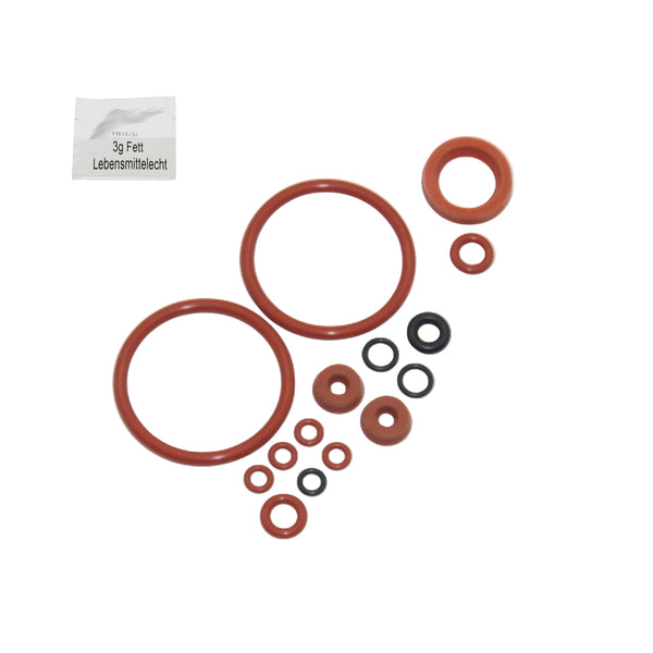 Jura WE6 E6 E8 Set Drainageventil Kolben Vakuum/Andockstutze Wassertank Set Fett 3g Beutel
