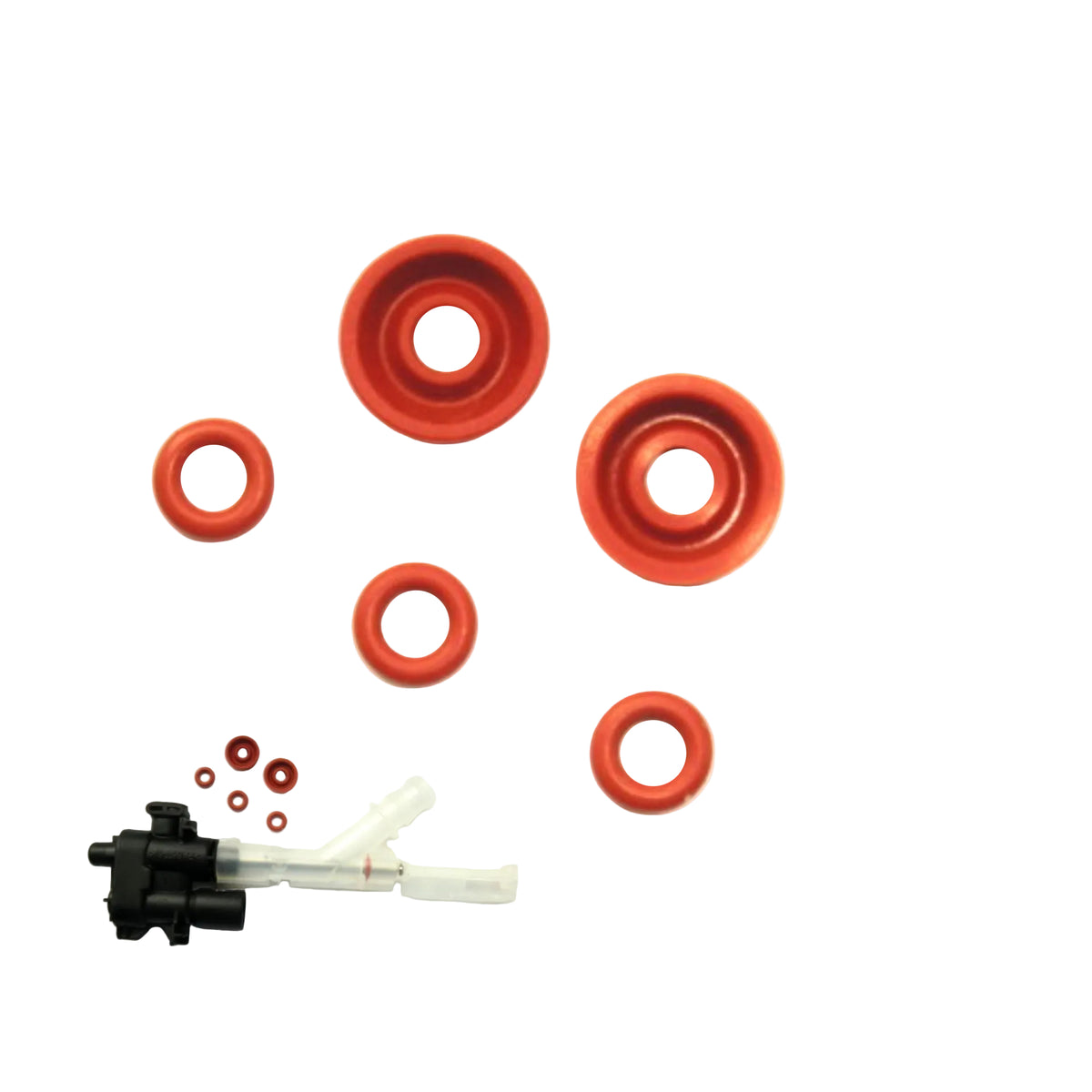 Nutring Lippendichtung Dichtung O-Ring Wartungssatz Set  mit 6g Fett für Drainageventil Kolben Stößel Miele Bosch Siemens Nivona Melitta Krups XP900