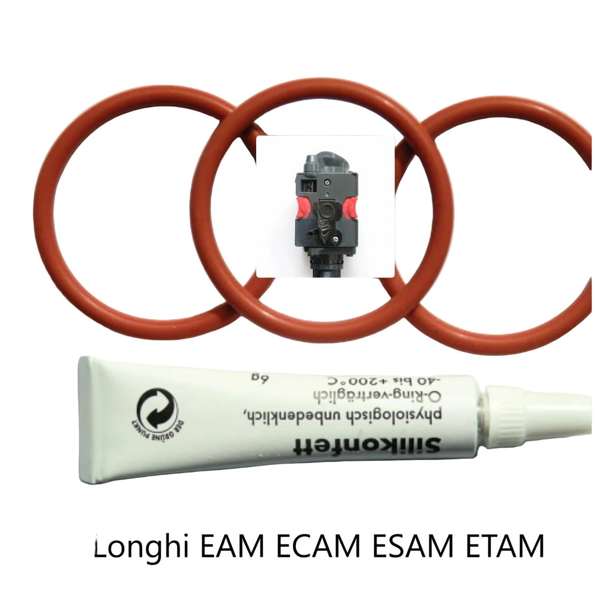 DeLonghi ECAM ETAM ESAM EAM AEG 3x O-Ring Fett 6 g Brüheinheit Brühgruppe Brühkolben